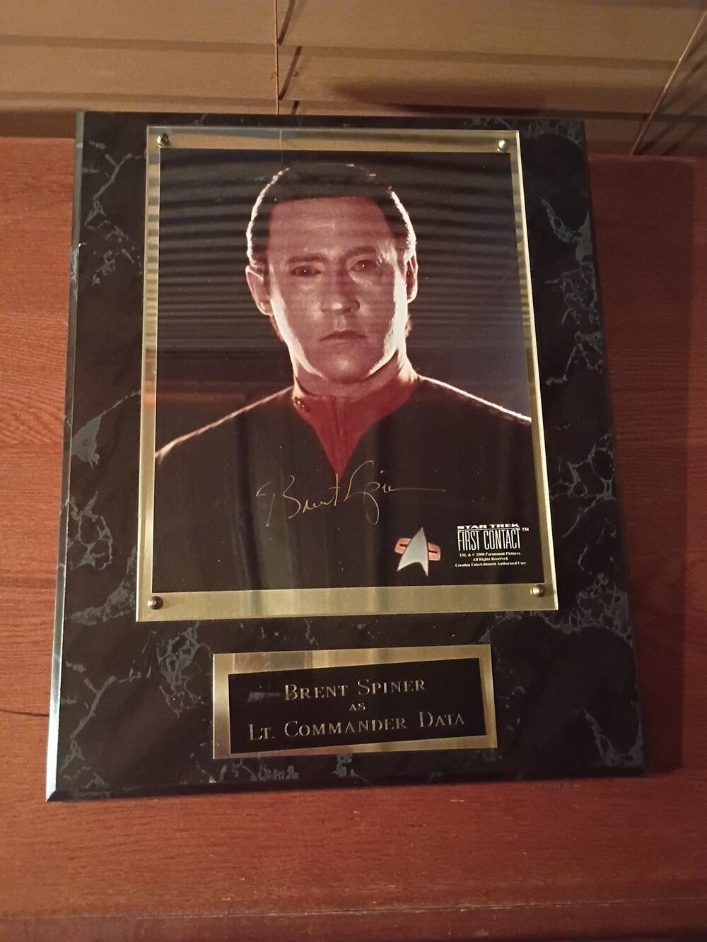 Star Trek First Contact Autographed Brent Spiner As Lt Com Data 8 X 10 Picture